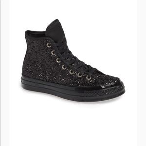 | Shoes | Converse Black Glitter High | Poshmark